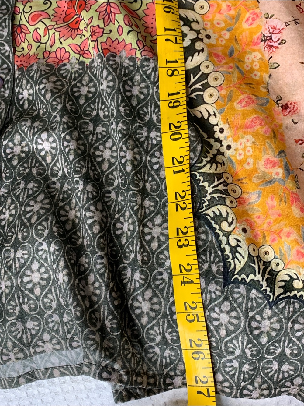 NATURAL LIFE Pink Patchwork Floral Cotton Button-Down Top one size - Picture 9 of 9